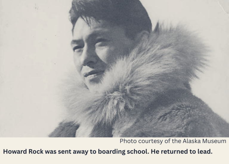 Howard Rock in a fur-lined parka